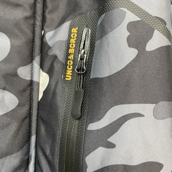 MOERDENG Mens Black & Grey Camo Waterproof Ski Jacket WARM Lined W/Pockets Sz S - Picture 6 of 7